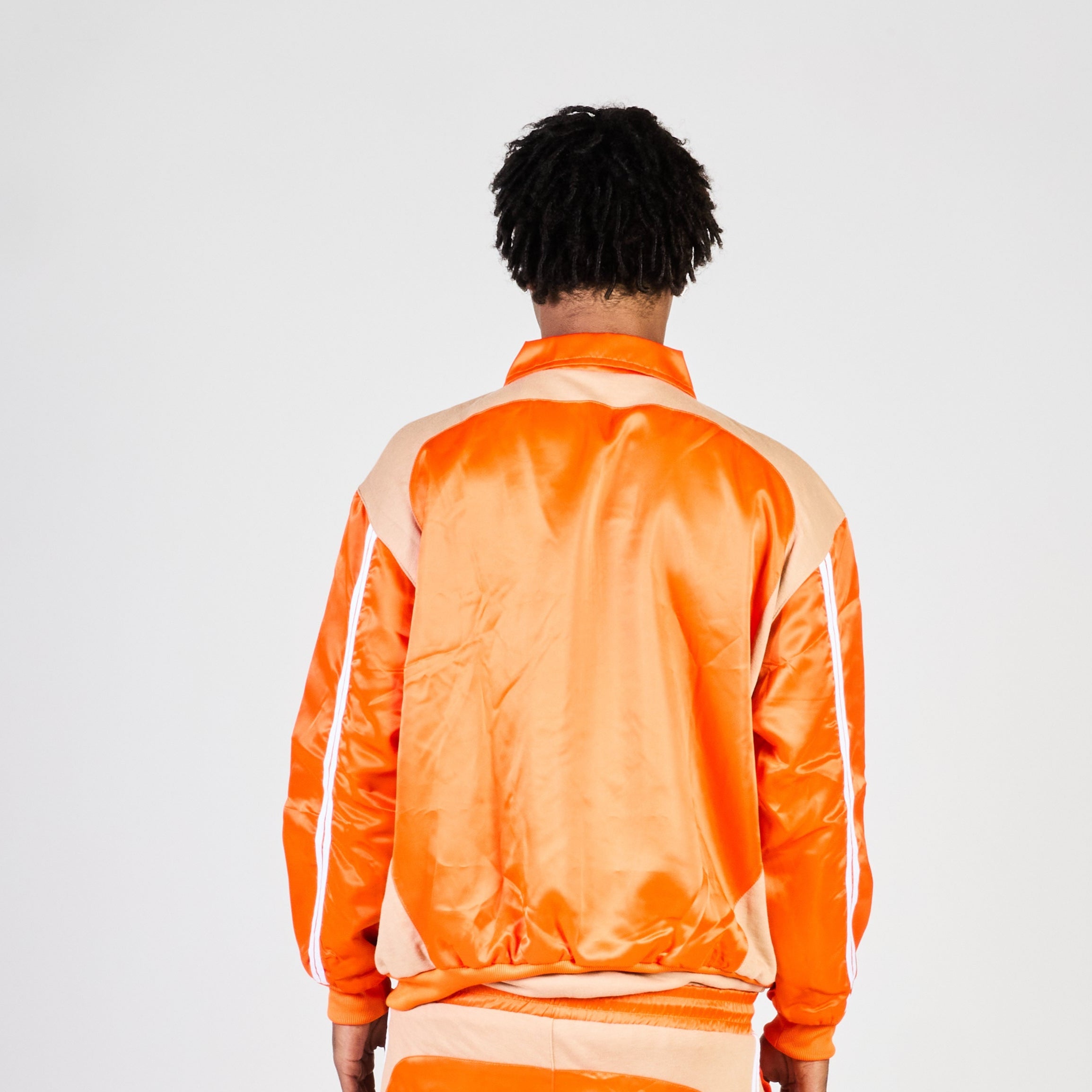 Molino Warm-Up orange nylon jacket back view